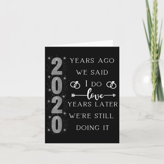 20 Year Wedding Anniversary. We Said I Do. We're S Card (Front)