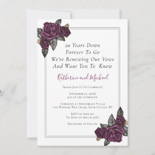 20 Year Wedding Vow Renewal Invitation