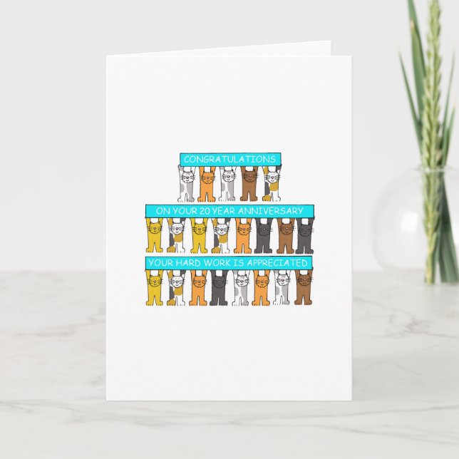 20 Year Work Anniversary Congratulations Card (Front)