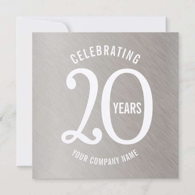 20 years corporate anniversary party invitations (Front)