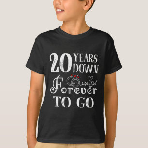 20 Years Down Forever To Go Couple 20th Wedding An T-Shirt