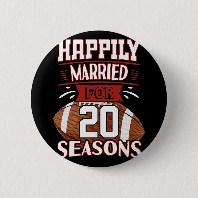 20 Years Marriage - 20th Anniversary Gift Idea T-s 6 Cm Round Badge (Front)