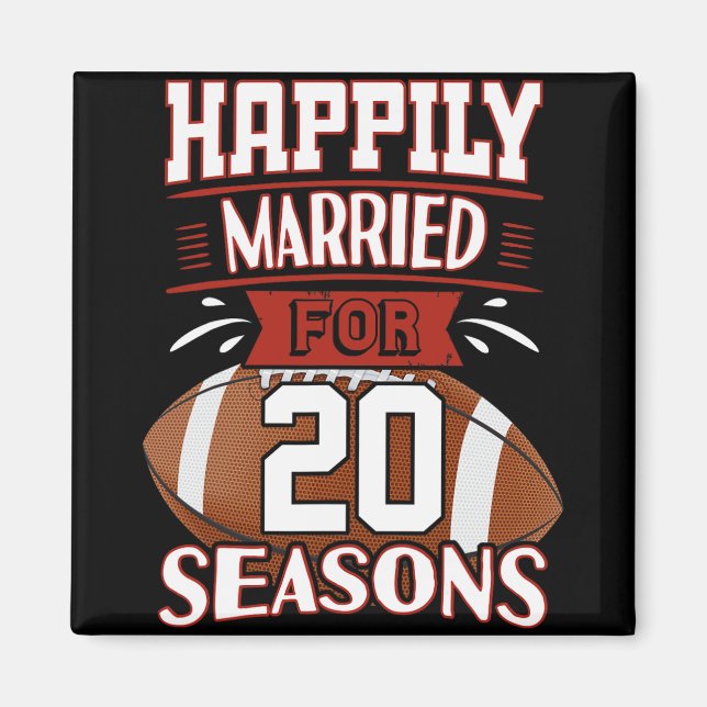 20 Years Marriage - 20th Anniversary Gift Idea T-s Magnet (Front)
