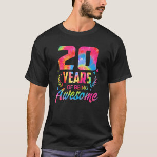 20 Years Of Being Awesome 20th Birthday Girl Tie D T-Shirt
