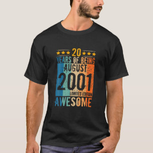 20 Years Of Being Men Women Vintage Born August 20 T-Shirt