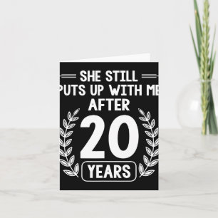 20 Years Of Marriage Husband Funny 20th Anniversar Card