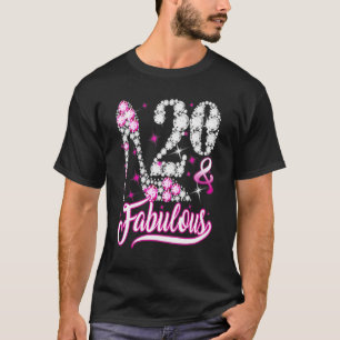 20 Years Old 20 & Fabulous 20th Birthday Pink Dia T-Shirt