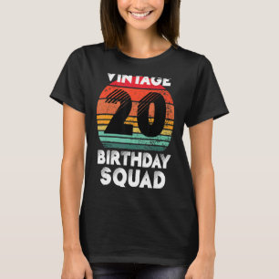 20 Years Old Birthday Party Vintage 20th Birthday T-Shirt