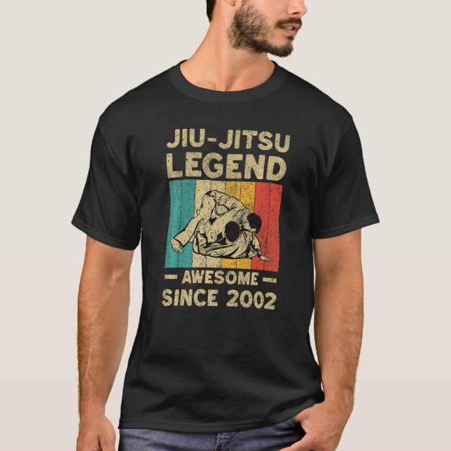 20 Years Old BJJ Jiu Jitsu Legend Awesome Since 20 T-Shirt (Front)
