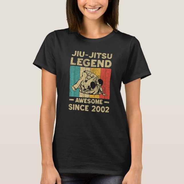 20 Years Old BJJ Jiu Jitsu Legend Awesome Since 20 T-Shirt (Front)
