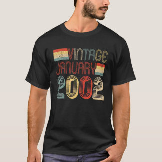 20 Years Old Decoration 20Th Birthday Vintage Janu T-Shirt