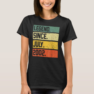 20 Years Old  Legend Since July 2002 20th Birthday T-Shirt