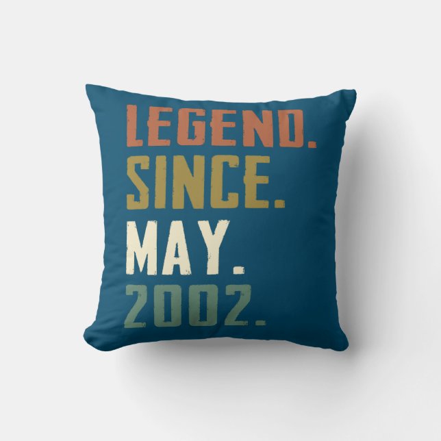 20 Years Old Legend Since May 2002 20th birthday Cushion (Front)