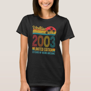 20 Years Old Retro Vintage 2003 20th Birthday  2 T-Shirt