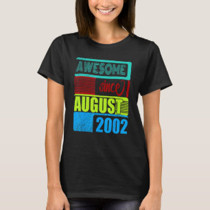 20 Years Old Vintage 2002 Born August Fantastic Si T-Shirt