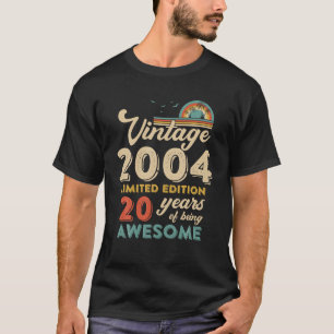 20 Years Old Vintage 2004 20th Birthday Men Women T-Shirt