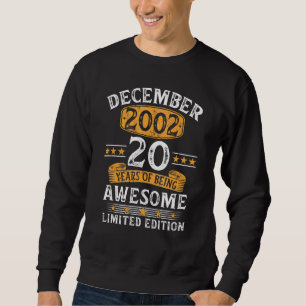 20 Years Old Vintage 20th Birthday December 2002 Sweatshirt