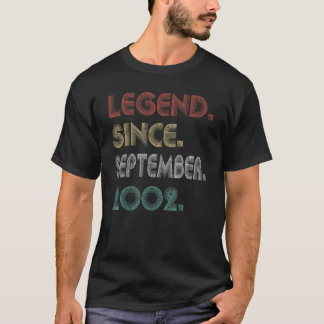 20 Years Old Vintage Legend Since September 2002 2 T-Shirt