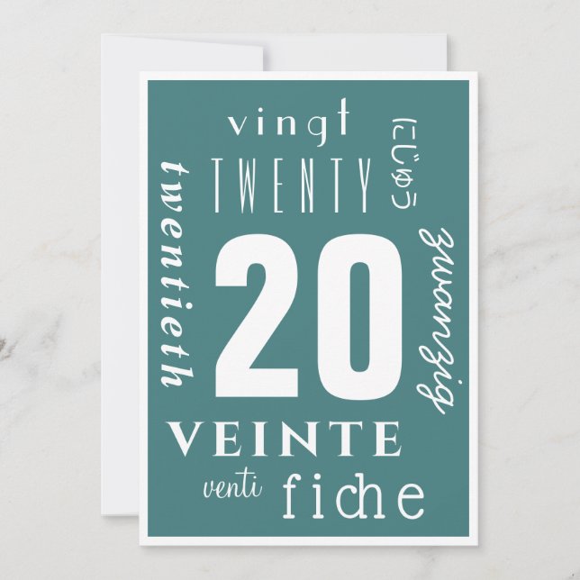 20 Years Sober Card (Front)