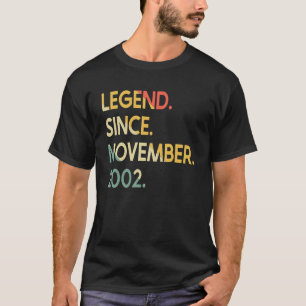 20 Years Vintage Legend Since November 2002 20th B T-Shirt