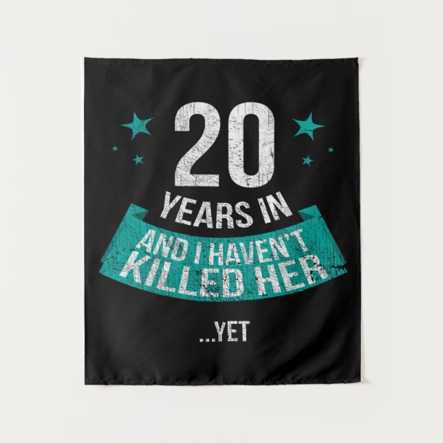 20 years wedding anniversary | family gift tapestr tapestry (Front)