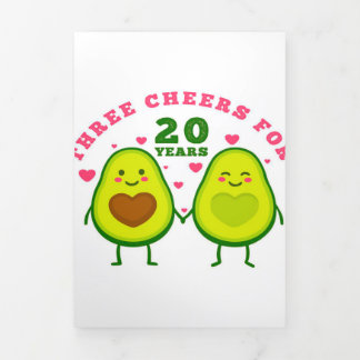 20 years wedding anniversary| husband gift Tri-Fol Tri-Fold Announcement