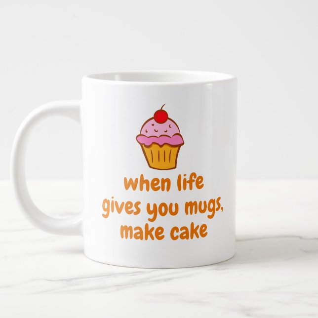 20oz Large Microwave Mug for Cake in a Mug Recipe (Left)