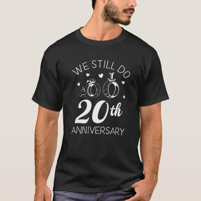 20Th 20 Year Wedding Anniversary Celebrate Husband T-Shirt (Front)