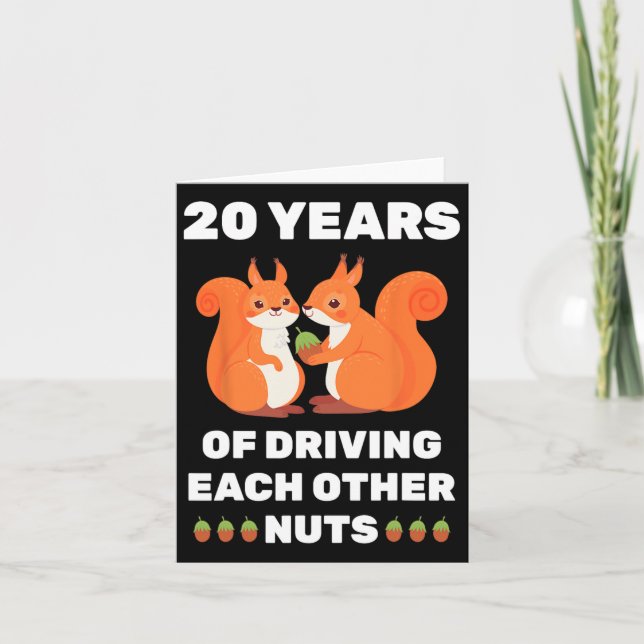 20th 20-year Wedding Anniversary Funny Couple For  Card (Front)