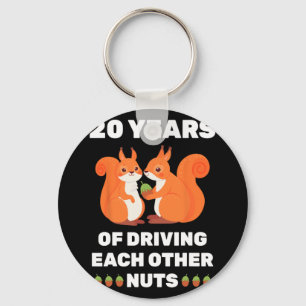 20th 20-year Wedding Anniversary Funny Couple For  Key Ring