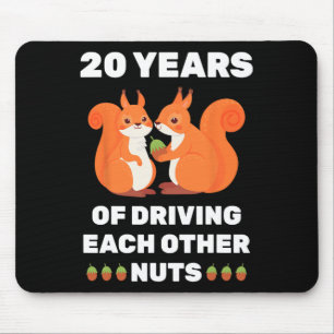 20th 20-year Wedding Anniversary Funny Couple For Mouse Mat