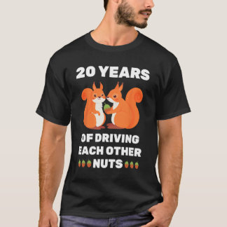 20th 20-year Wedding Anniversary Funny Couple For  T-Shirt