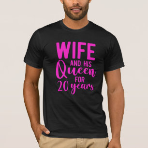20th 20 Year Wedding Anniversary Queen Husband Wif T-Shirt