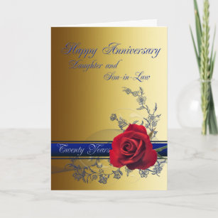 20th Anniversary card for Daughter & son-in-law
