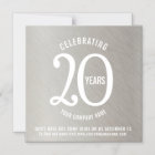 20th anniversary corporate save the date platinum