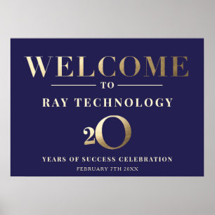 20th Anniversary Corporate Welcome Sign