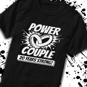 20th Anniversary Couples Married 20 Years Strong T-Shirt