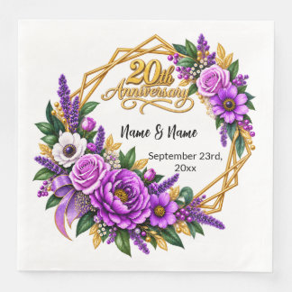 20th Anniversary Gift Napkin