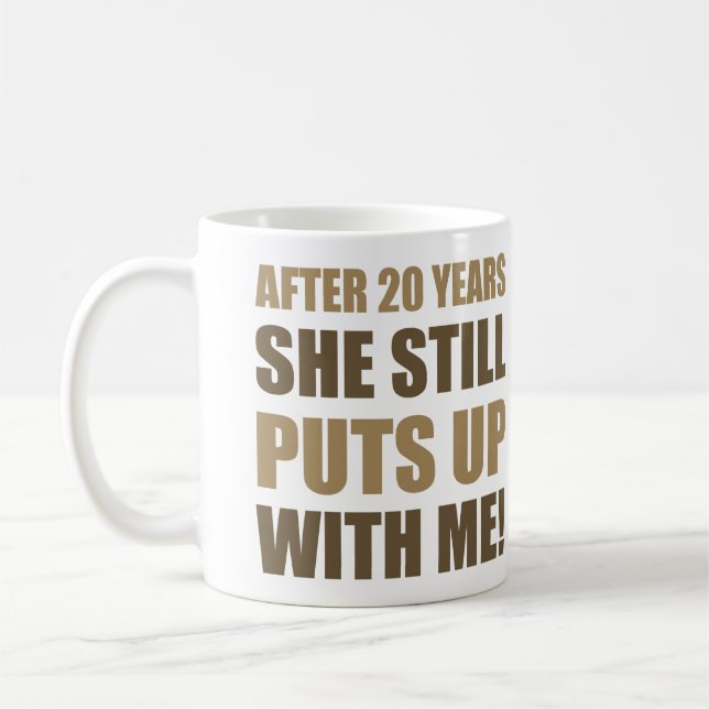 20th Anniversary Humour For Men Coffee Mug (Left)