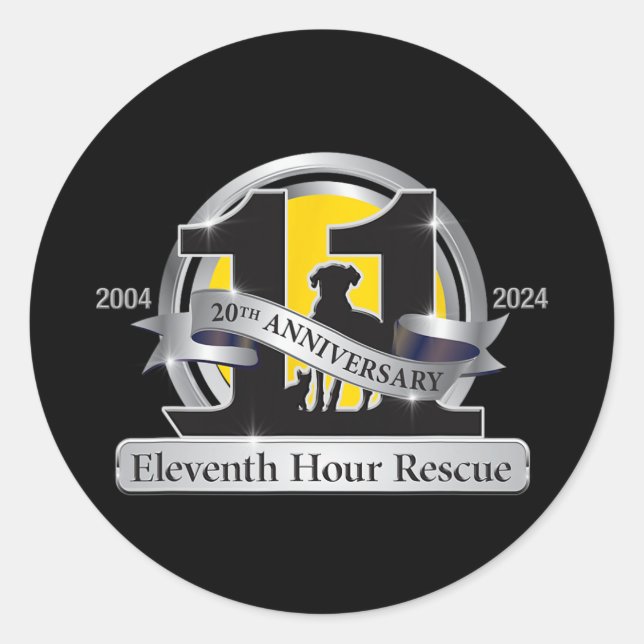 20th Anniversary Logo T-shirt.png  Classic Round Sticker (Front)