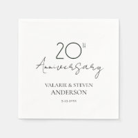 20th Anniversary Minimal Napkins