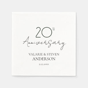 20th Anniversary Minimal Napkins