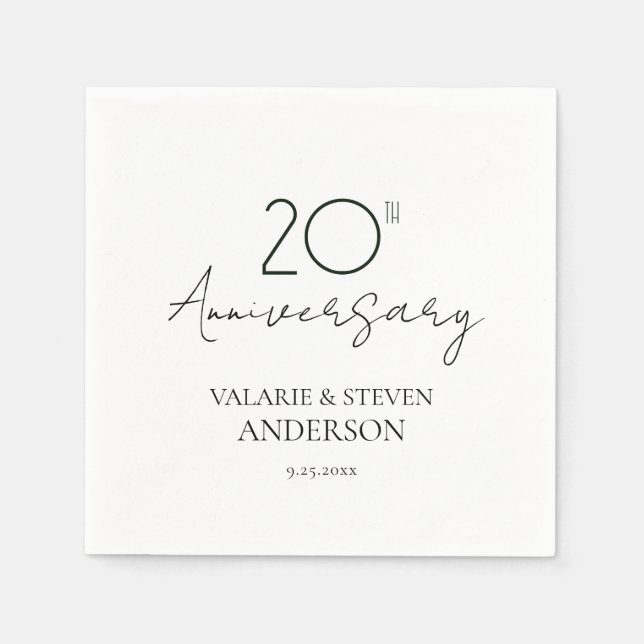 20th Anniversary Minimal Napkins (Front)