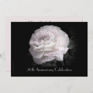20th Anniversary Party Invitation Pale Pink Rose