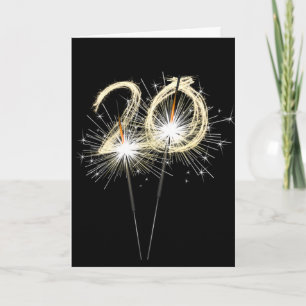 20th Anniversary Sparklers on Black Card
