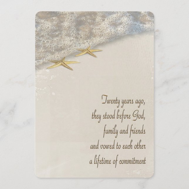 20th Anniversary Vow Renewal Wedding Program Programme (Front)