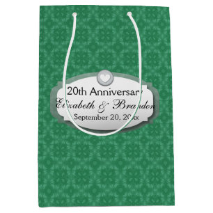 20th Anniversary Wedding Anniversary Diamond Z07 Medium Gift Bag
