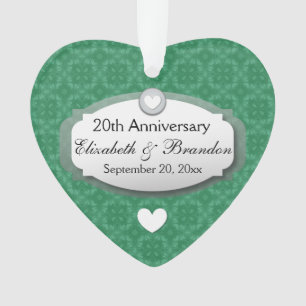 20th Anniversary Wedding Anniversary Diamond Z07 Ornament
