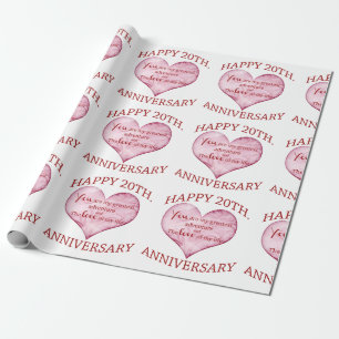 20th. Anniversary Wrapping Paper