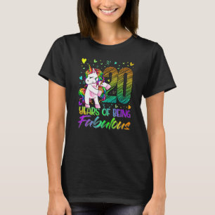 20th Birthday 20 Year Old Girl Flossing Unicorn P T-Shirt